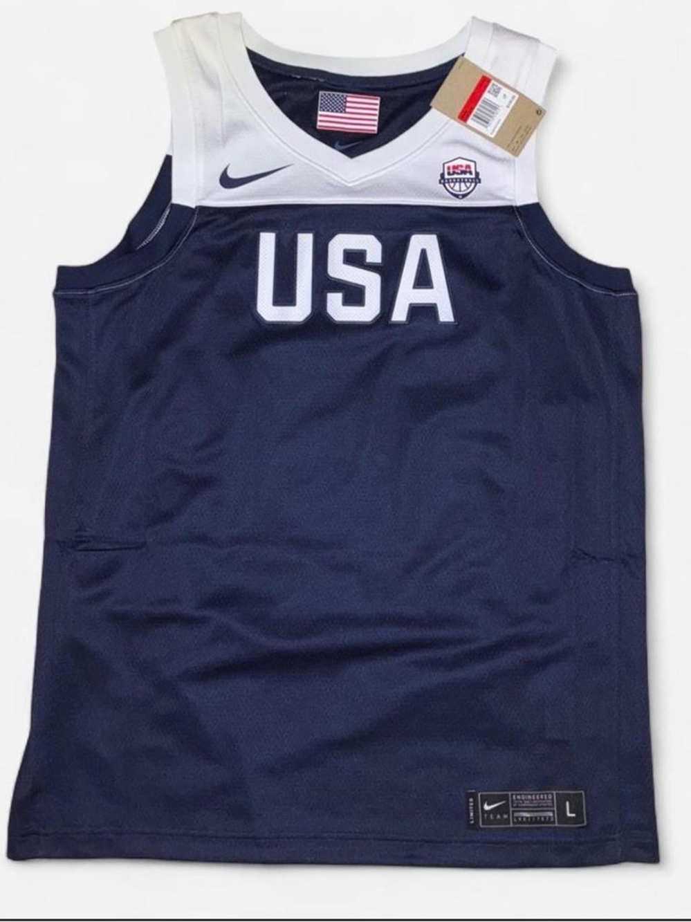 Nike Team USA navy blue basketball jersey Size L